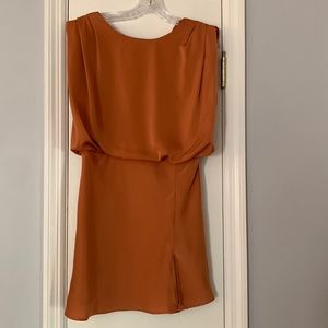Burnt orange mini dress